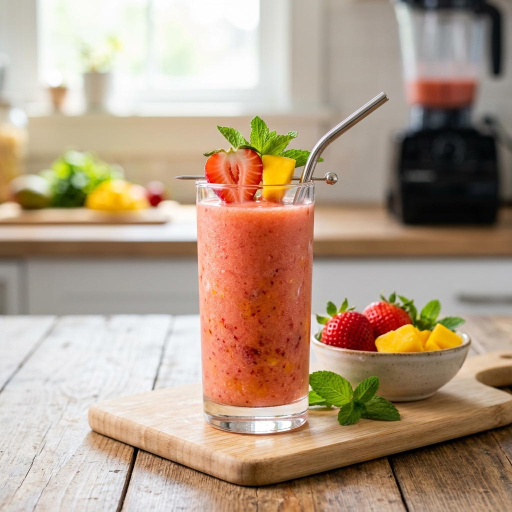 Ultimate Peach Strawberry Smoothie: Refreshing 5-Minute Recipe