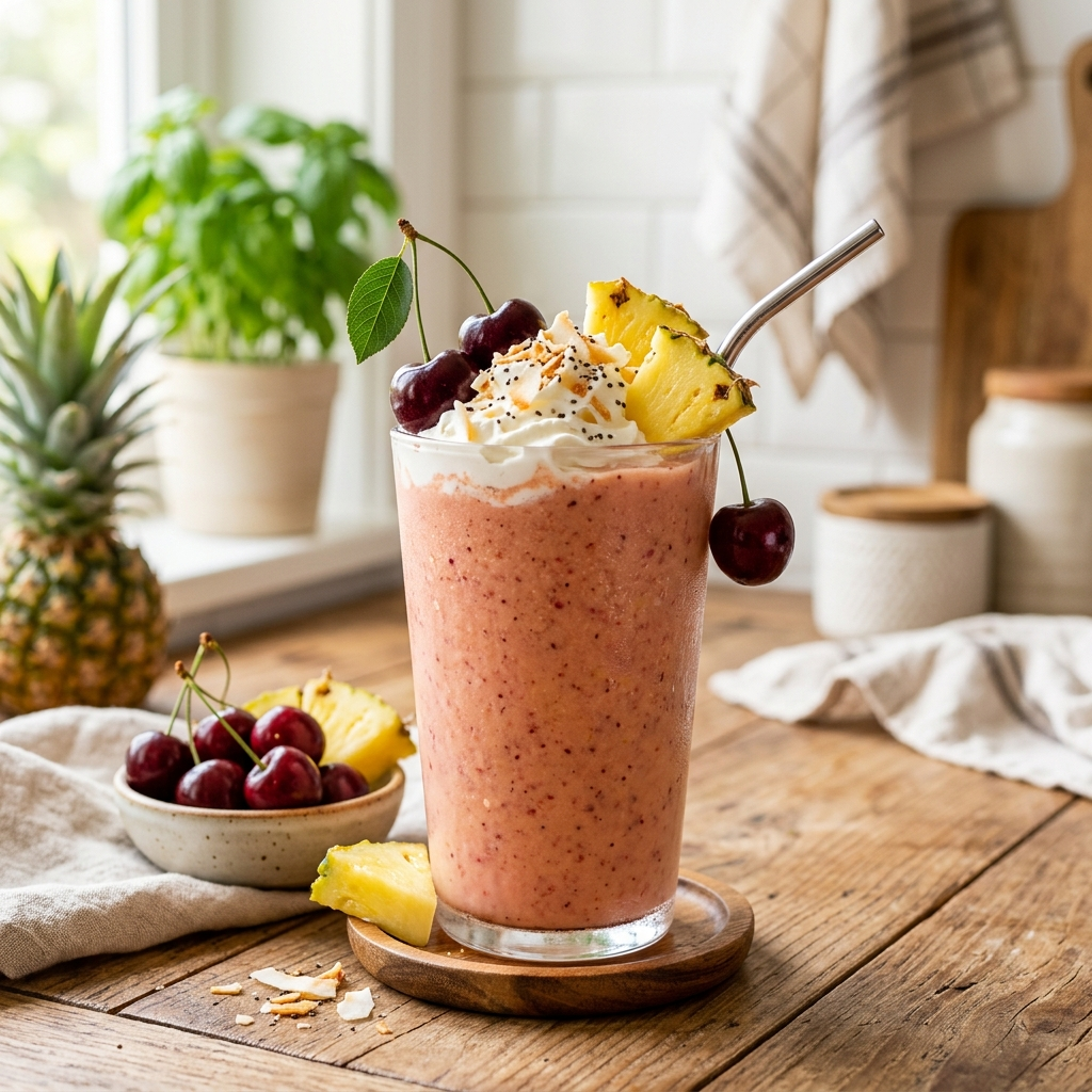 Pineapple Cherry Cream Smoothie