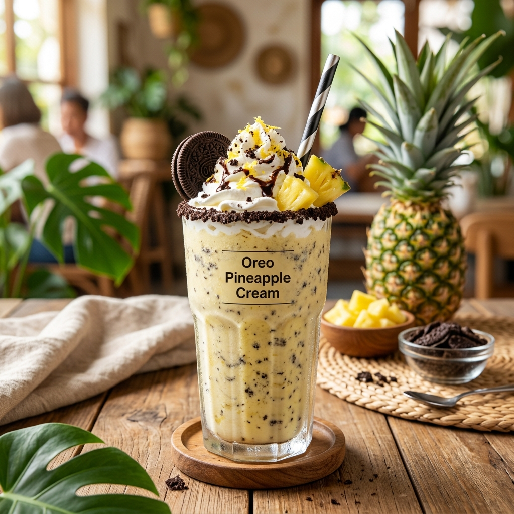The Tropical Twist: Oreo Pineapple Cream Smoothie Recipe