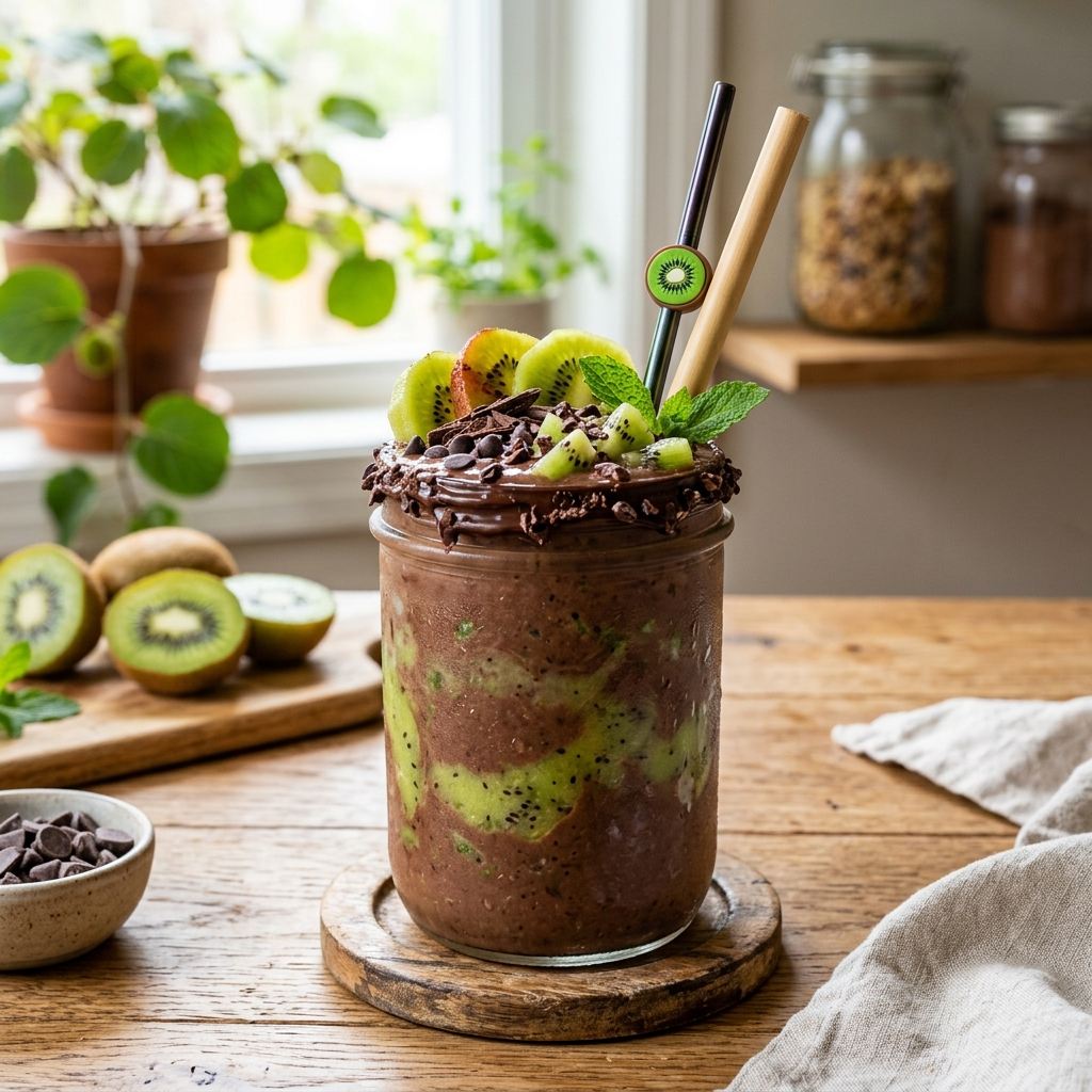 The Ultimate Chocolate Kiwi Blast Smoothie: A Tangy-Cocoa Fusion