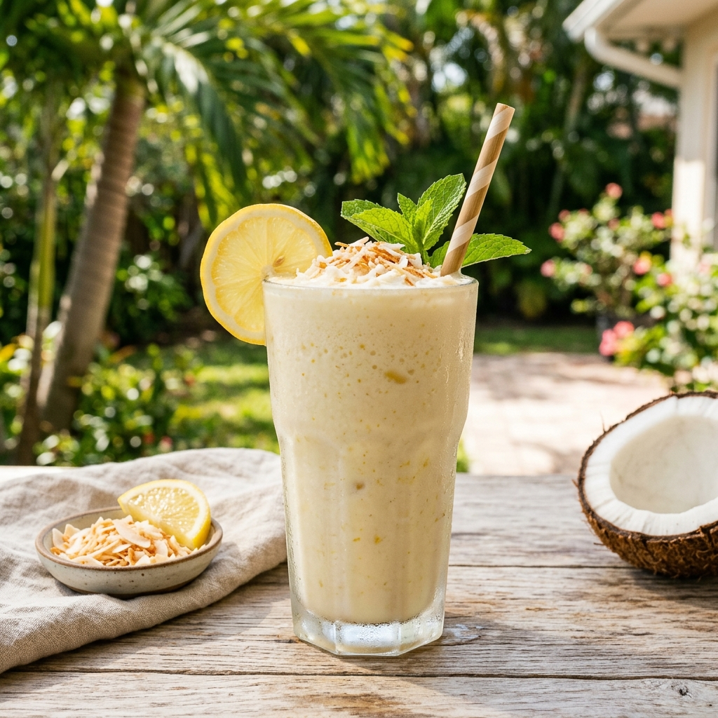 Coconut Lemon Cream Smoothie: A Tropical Citrus Escape