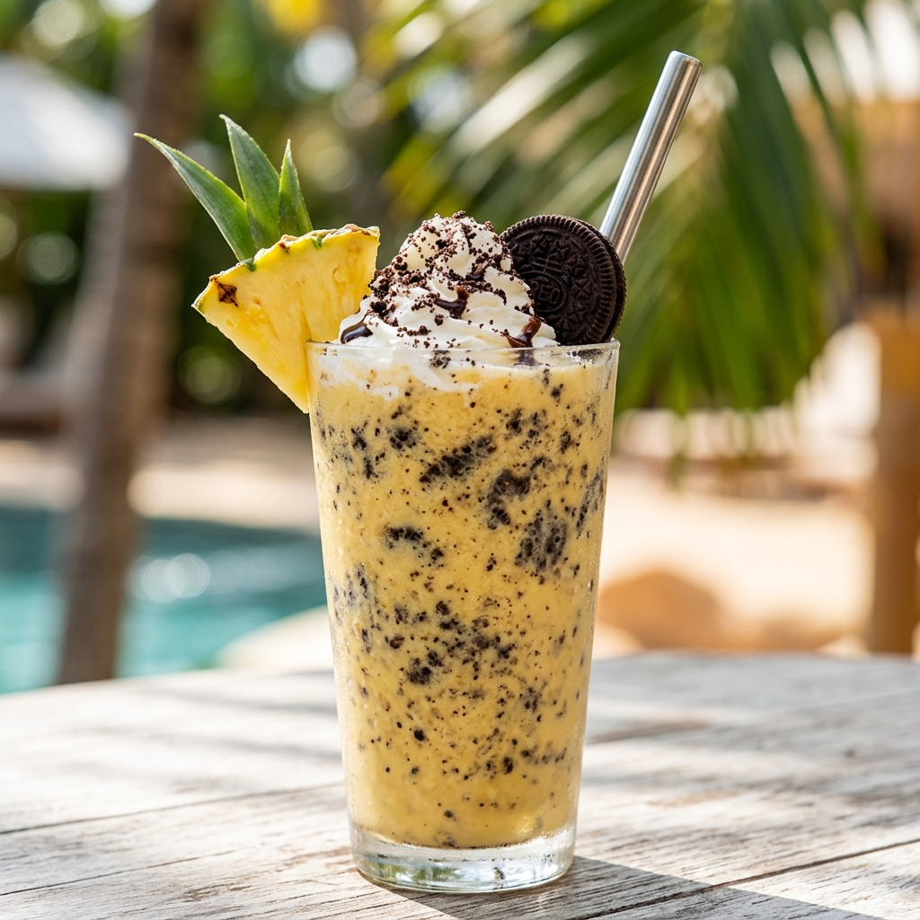 Pineapple Oreo Freeze Smoothie: A Tropical Cookie Collision