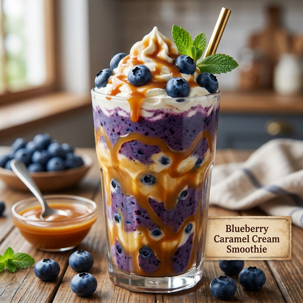 The Ultimate Blueberry Caramel Cream Smoothie: A Gourmet Fusion