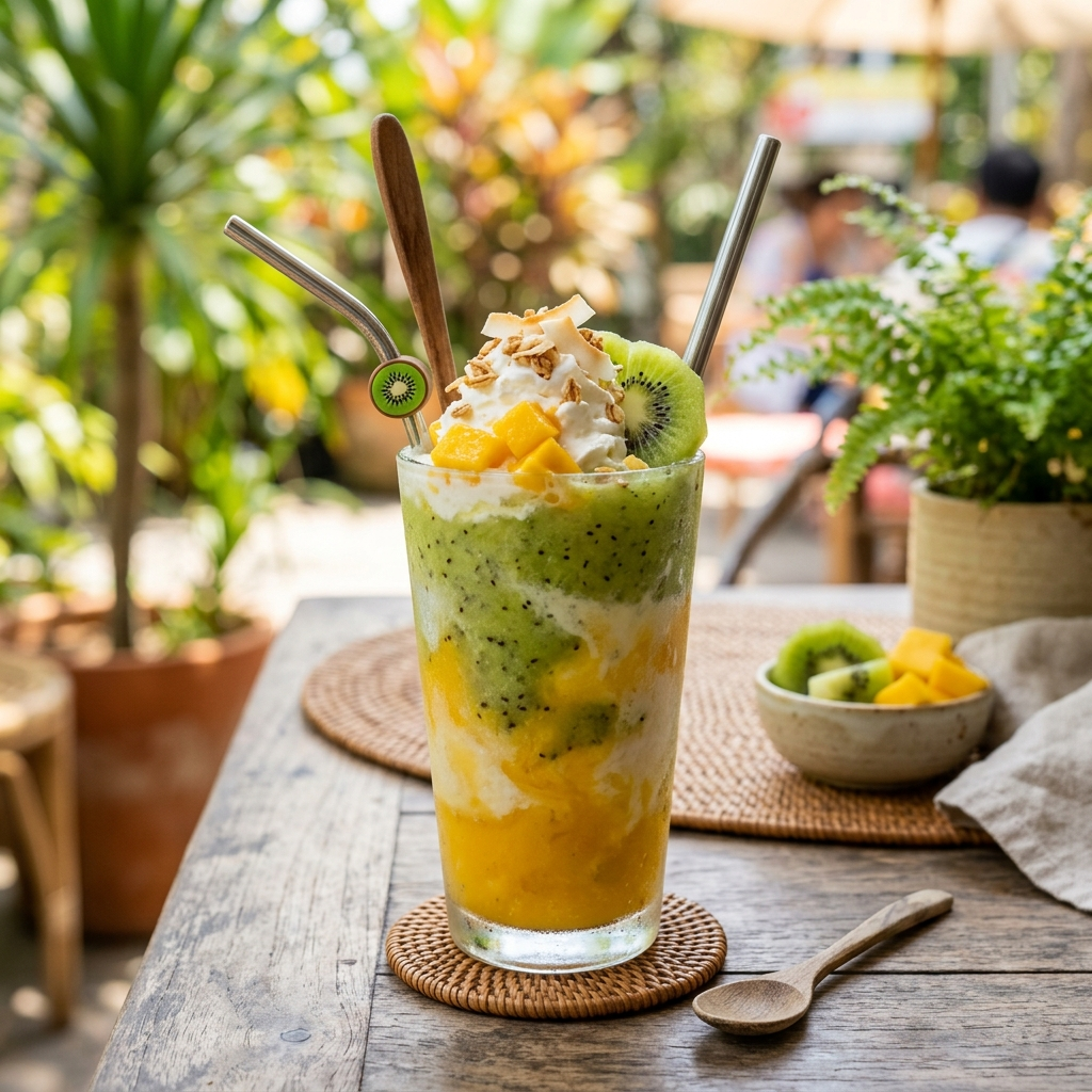 Kiwi Mango Cream Freeze: The Ultimate Tropical Escape in a Glass