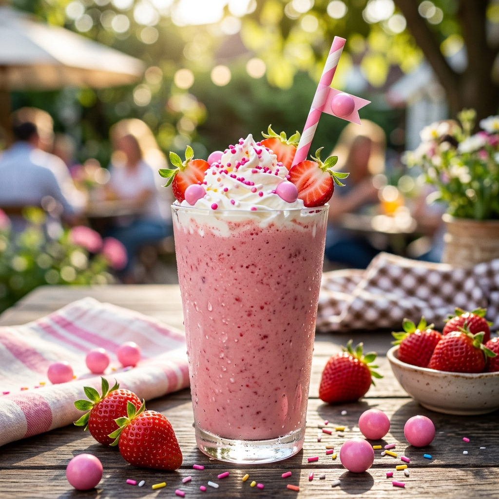 Strawberry Bubblegum Smoothie: A Nostalgic, Creamy Delight
