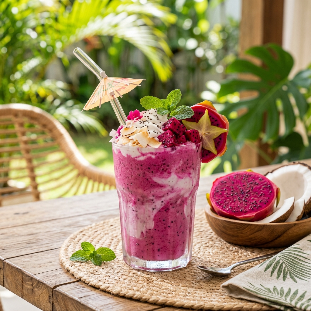 Dragon Fruit Coconut Dream Smoothie: A Tropical Escape in a Glass