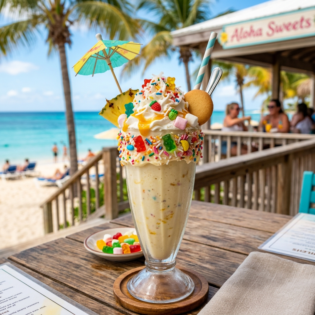 Tropical Vanilla Candy Shake: An Island Escape in a Glass